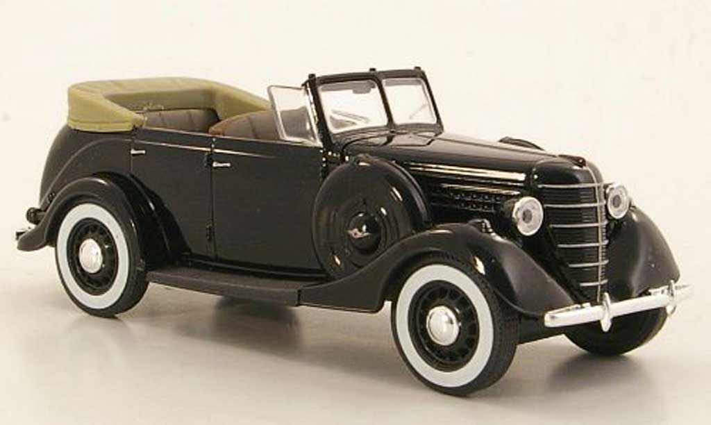 Gaz 11-40 1/43 Nash Avtoprom zwart geoffnetes Verdeck modelauto