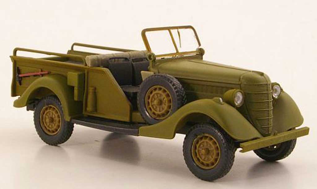 Gaz 61-417 1/43 Nash Avtoprom mattgrun geoffnetes Verdeck modelauto