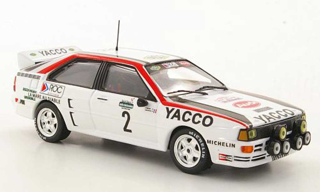 Audi Quattro 1/43 Hachette No.2 Yacco B.Darniche / A.Mahe Rally Lyon-Charbonnieres 1984 modelauto