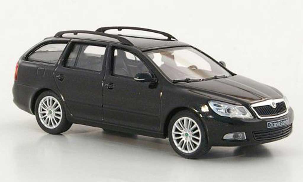 Skoda Octavia Combi 1/43 Abrex Combi II zwart 2008 modelauto