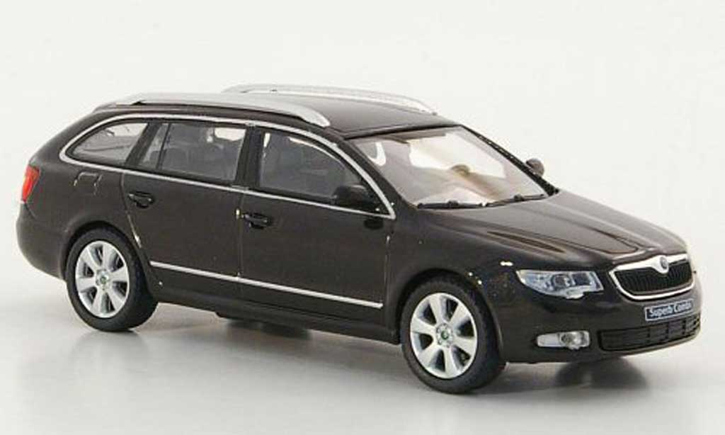 Skoda Superb 2009 1/43 Abrex 2009 II Combi bruin modelauto