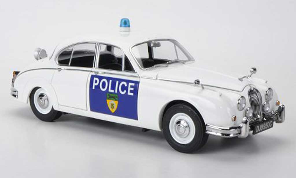 Jaguar MK 2 1/18 Model Icons 2 Leicestershire & Rutland Constabulary Politie (GB) RHD 1965 modelauto