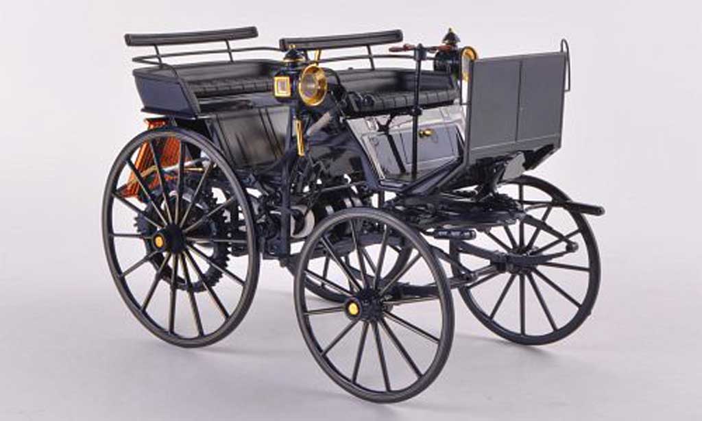 Mercedes Daimler 1/18 Norev Motorkutsche zwart 1886 modelauto