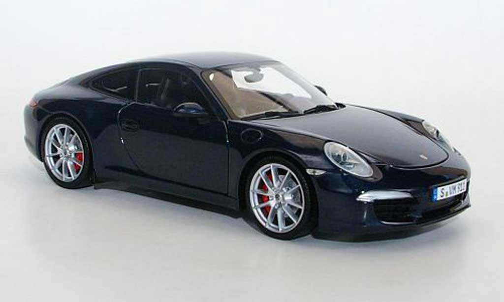 Porsche 991 S 1/18 Minichamps Carrera S blauw 2011 modelauto