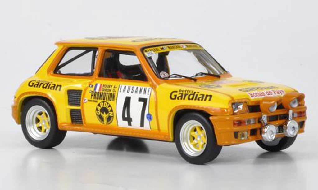 Renault 5 Turbo 1/43 IXO Turbo No.47 Gardian Rouby/Giron Rally Monte Carlo 1982 modelauto