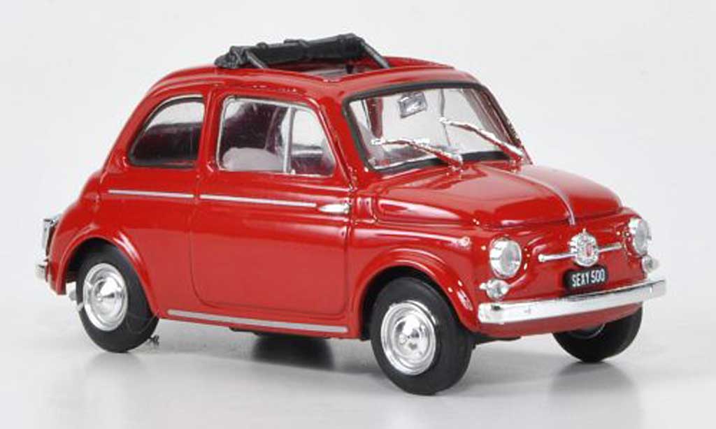 Fiat 500 1/43 Brumm Sexibrumm rood ohne Katalog 1960 modelauto