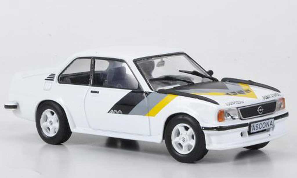 Opel Ascona B 1/43 Hachette B 400 wit (ohne Magazin) 1979 modelauto
