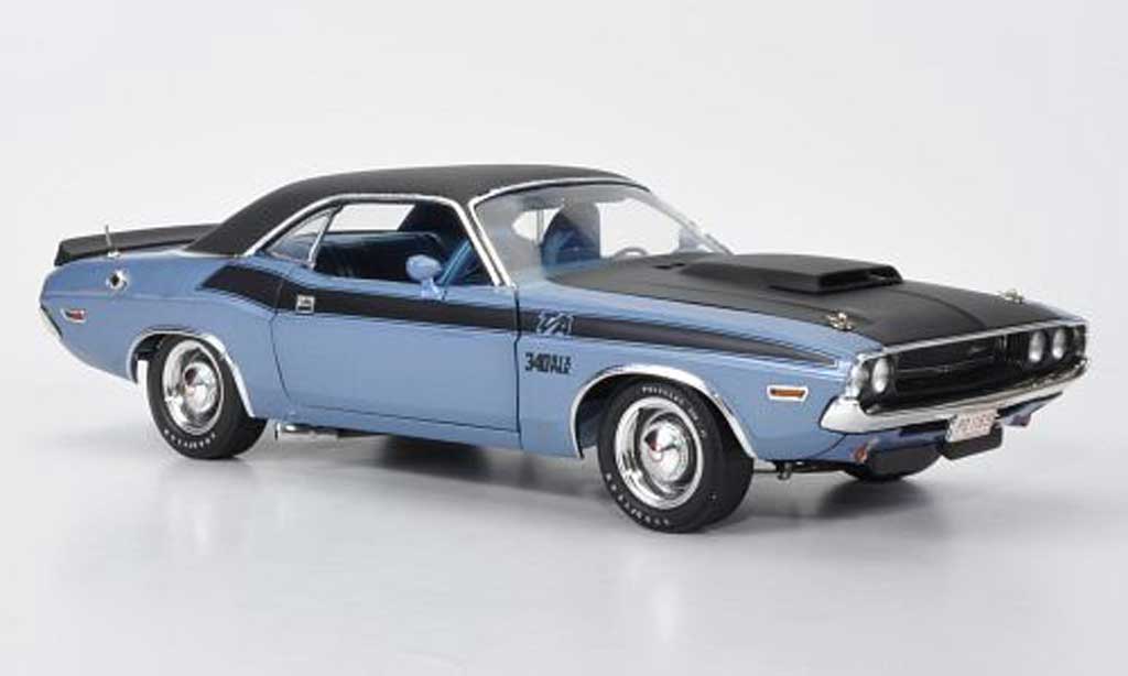 Dodge Challenger 1970 1/18 Highway 61 1970 T/A blauwgrijs/matt zwart modelauto