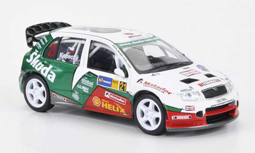 Skoda Fabia WRC 1/43 Abrex WRC Evo No.21 Kopecky/Schovanek Rally Catalunya 2006 modelauto