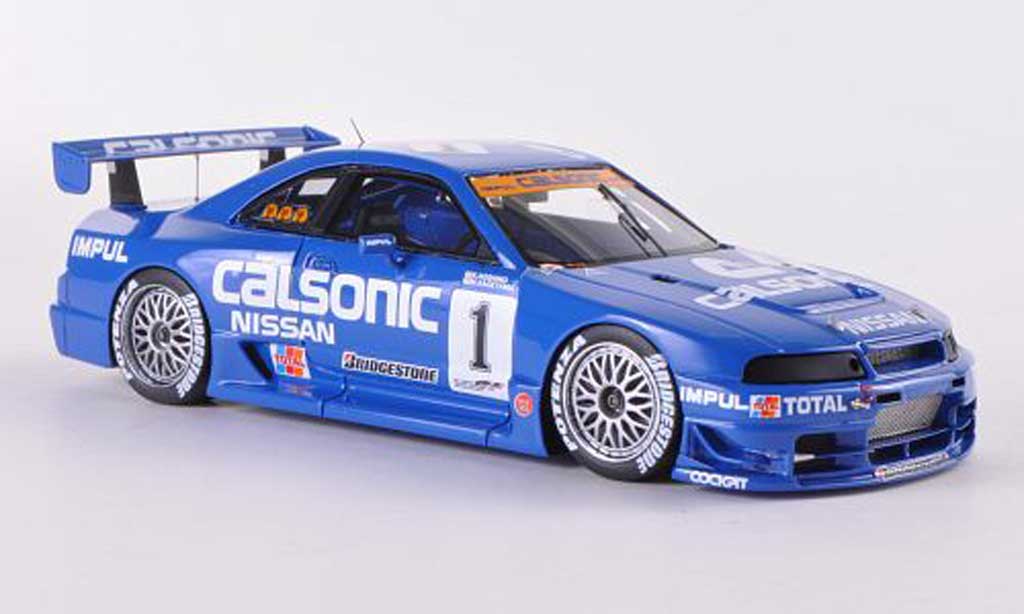 Nissan Skyline R33 1/43 HPI R33 GT-R No.1 Calsonic K.Hoshino / M.Kageyama JGTC Mine 1995 modelauto