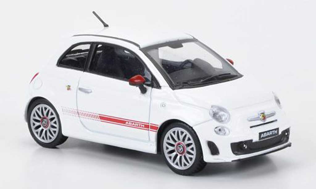 Fiat 500 Abarth 1/43 Motorama Abarth wit 2009 modelauto