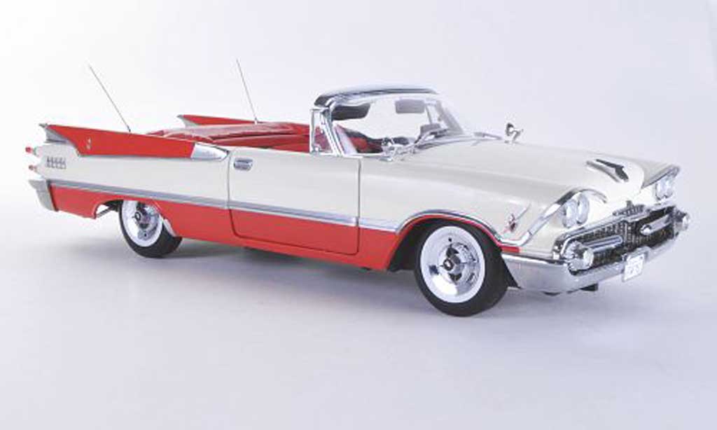 Dodge Custom Royal Lancer 1/18 Sun Star Cabriolet wit/rood 1959 modelauto