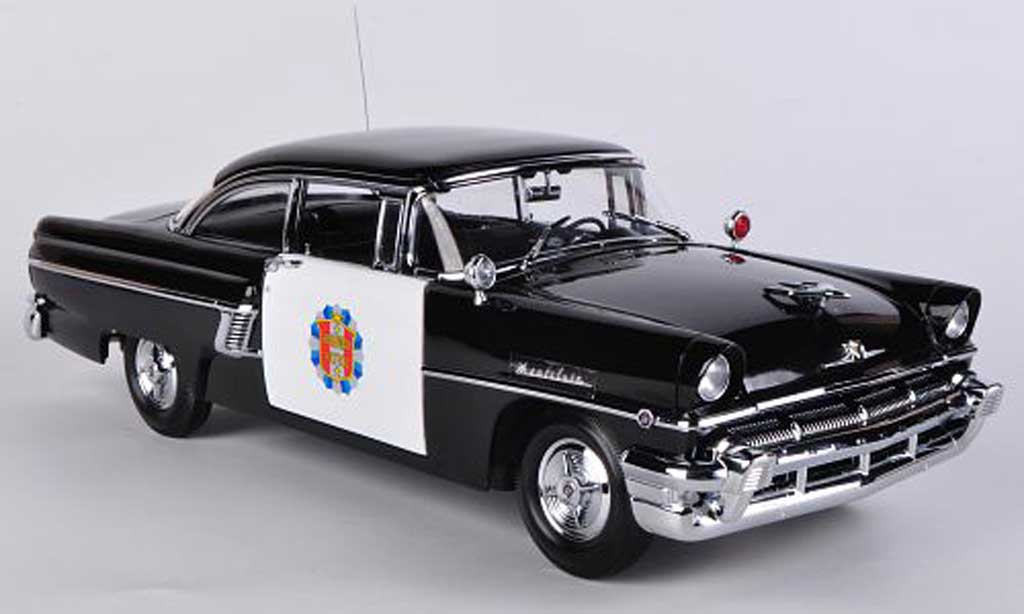 Mercury Montclair 1/18 Sun Star Hard Top Politie Car zwart/wit 1956 modelauto
