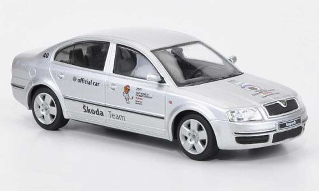 Skoda Superb 2007 1/43 Abrex 2007 Official Car - Hockeyweltmeisterschaft Russland 2007 modelauto