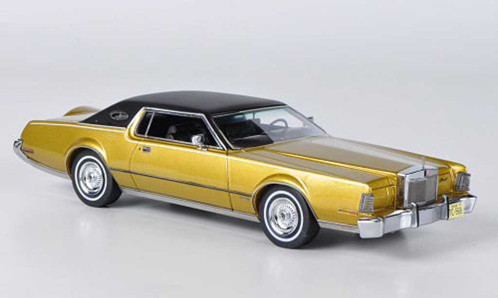 Lincoln Continental 1973 1/43 American Excellence 1973 MK IV gold/zwart modelauto