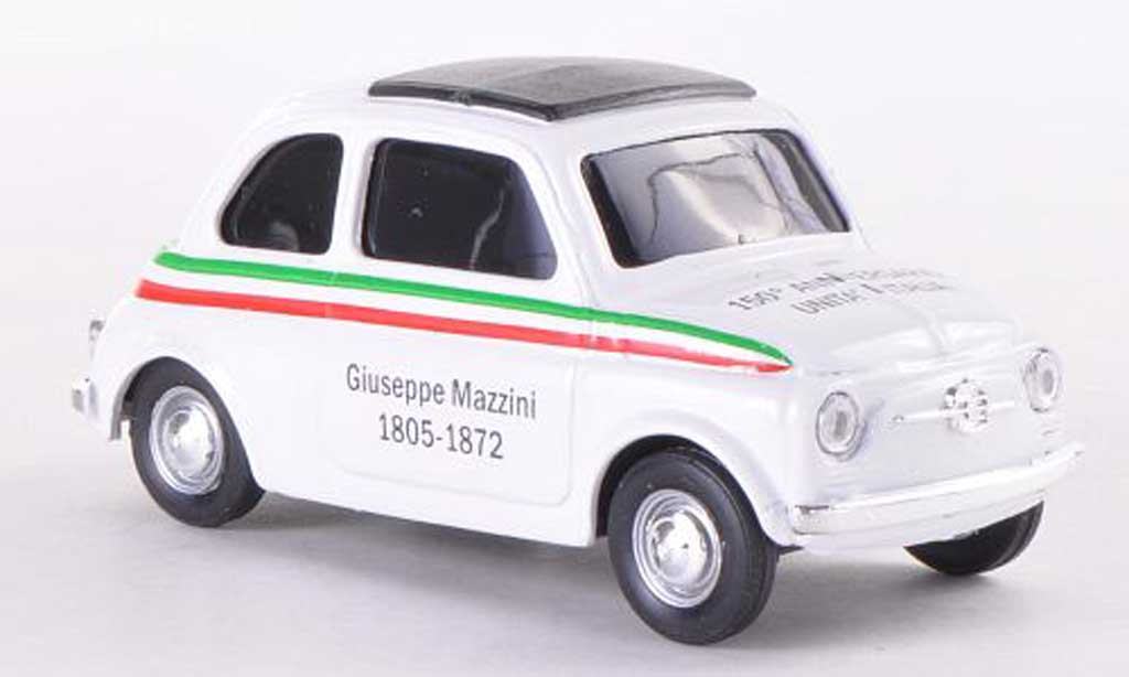 Fiat 500 1/43 Brumm VIVA Italia wit 150 Jahre D'Italia 1805-1872 1970 modelauto