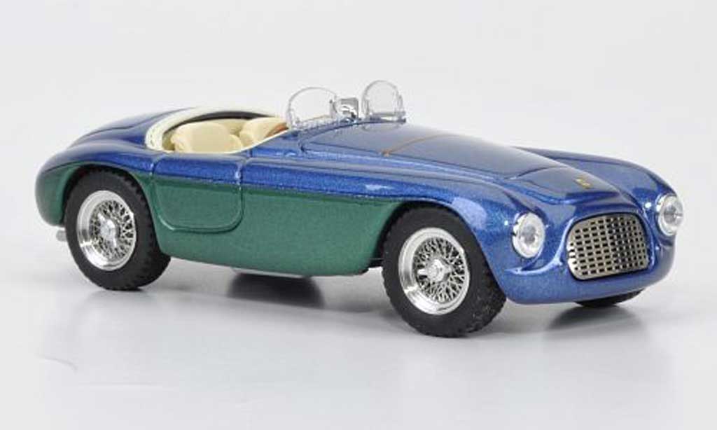 Ferrari 166 1950 1/43 Brumm 1950 MM blauw Giovanni Agnelli Barchetta Touring modelauto