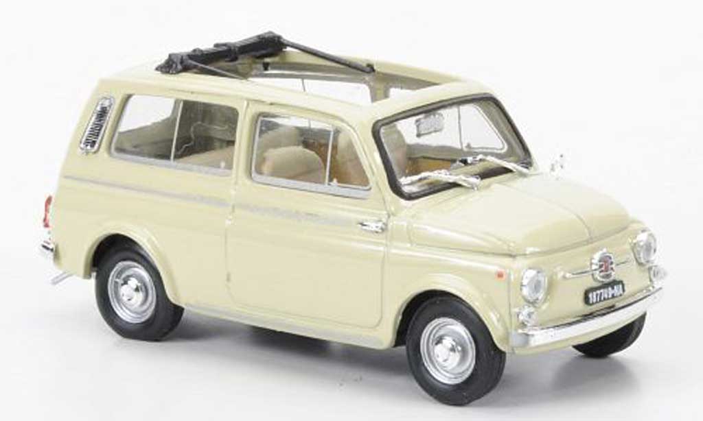 Fiat 500 1/43 Brumm Giardiniera beige 1960 modelauto