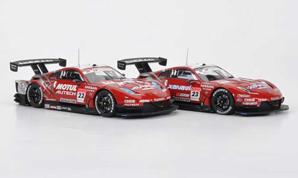 Nissan 350Z 1/43 Ebbro 2er-Set 350 Z: No.22 Motul + No.23 Xanavi Saisonfinale 4. November Super GT500 2007 modelauto