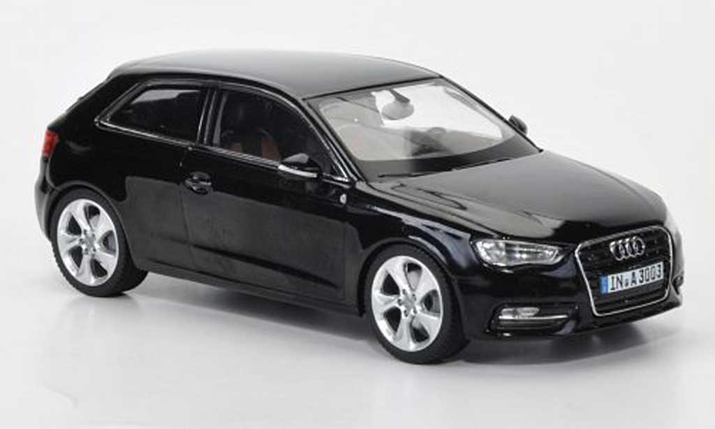 Audi A3 1/43 Schuco zwart 2012 modelauto