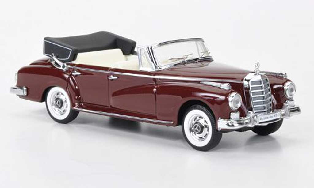 Mercedes 300 D 1/43 Rio D Cabriolet rood 1958 modelauto