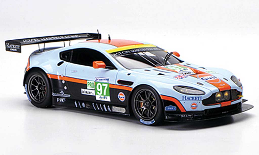Aston Martin V12 Vantage 1/43 Spark Vantage No.97 Gulf Racing 24h Le Mans 2012 modelauto