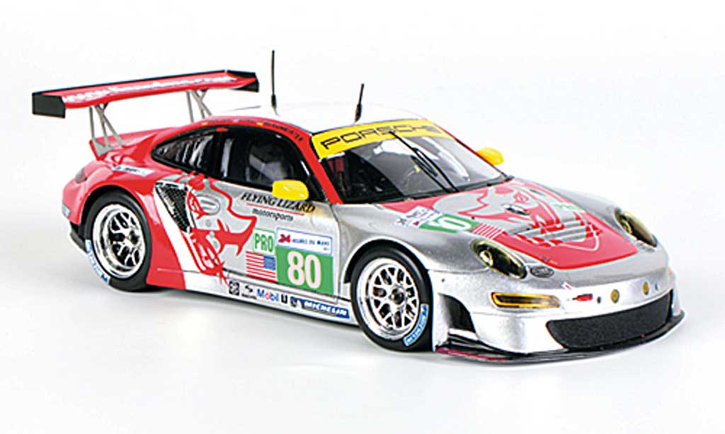 Porsche 997 GT3 RSR 1/43 Spark GT3 RSR 2012 No.80 Flying Lizard Motorsports 24h Le Mans J.Bergmeister / M.Holzer / P.Long modelauto