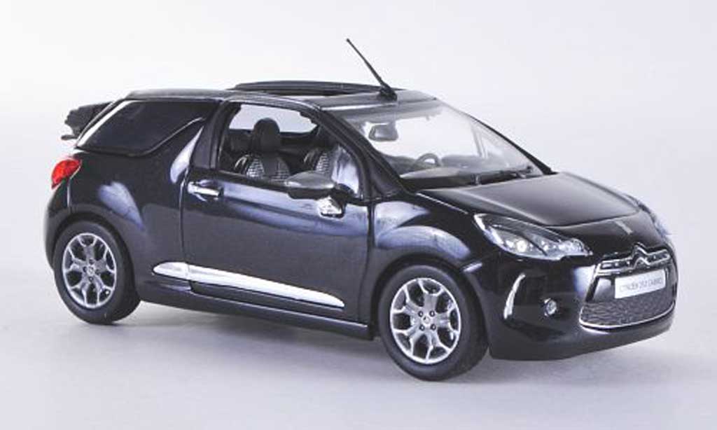 DS Automobiles DS3 1/43 Norev Cabrio zwart 2013 modelauto