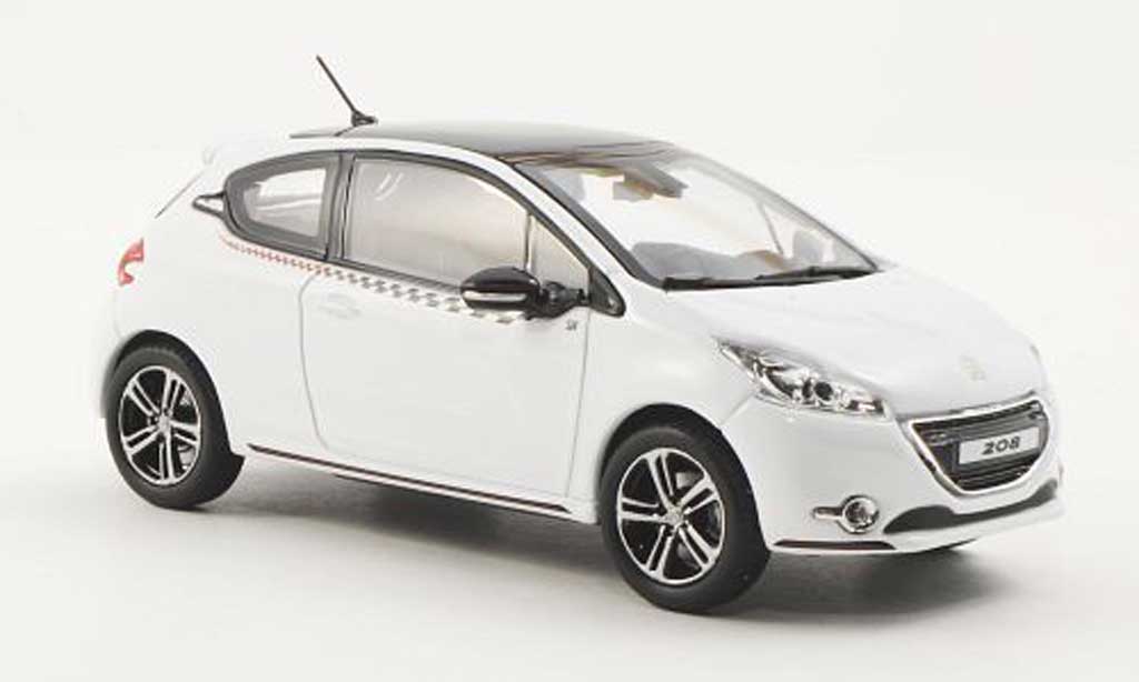 Peugeot 208 1/43 Norev Ligne S wit 2012 modelauto