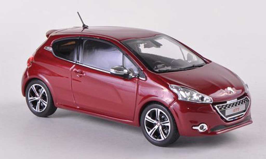 Peugeot 208 GTI 1/43 Norev GTI rood 3-Turer 2012 modelauto