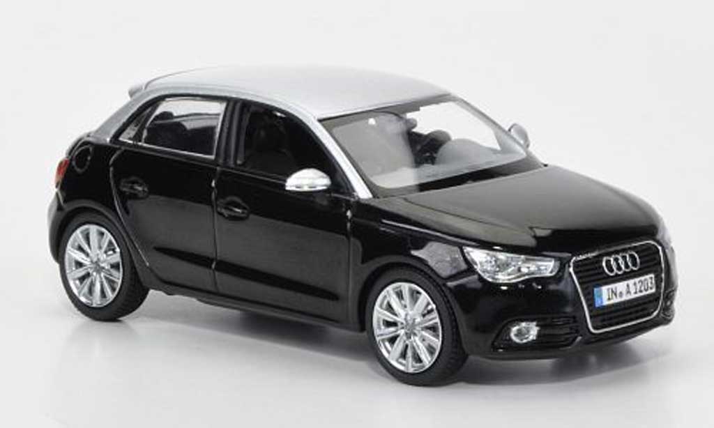 Audi A1 1/43 Kyosho Sportback zwart/grijs 2012 modelauto