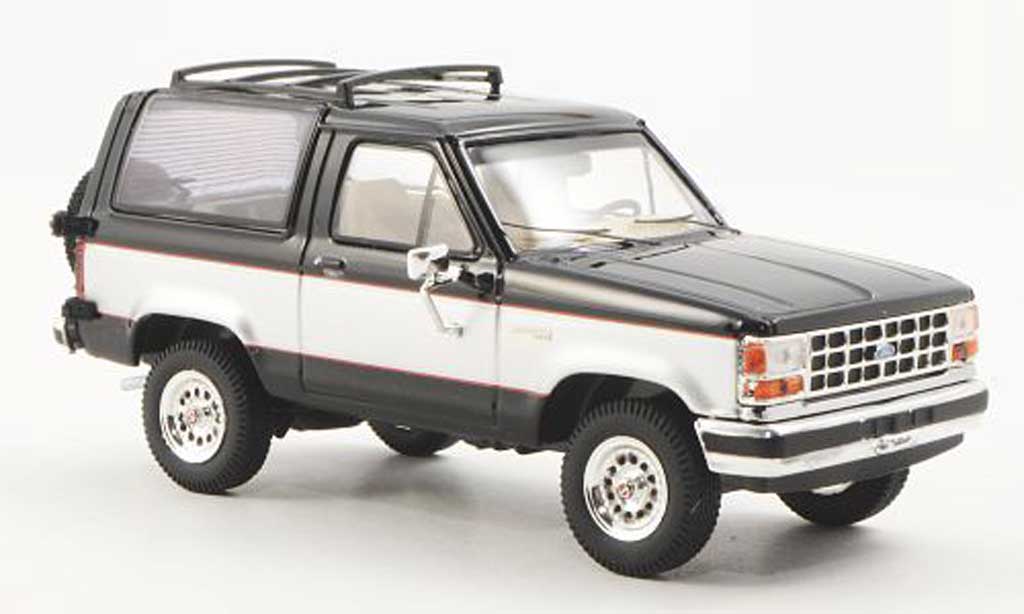 Ford Bronco 1/43 Premium X II zwart/grijs 1989 modelauto