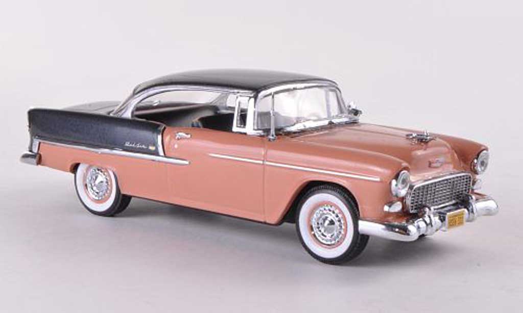 Chevrolet Bel Air 1955 1/43 Vitesse 1955 2-Door Hardtop rood bruin/grijs modelauto