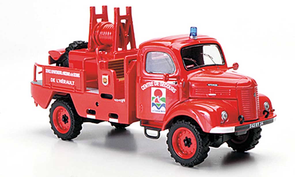 Hotchkiss PL 50 1/43 Eligor 4x4 CCFM Service Departemental d'Incendie & de Secours de l'Herault Brandweer modelauto