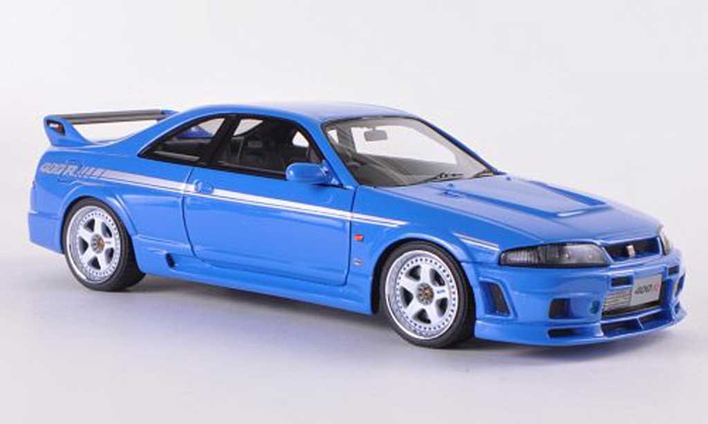 Nissan Skyline R33 1/43 HPI R33 Nismo 400R blauw RHD modelauto