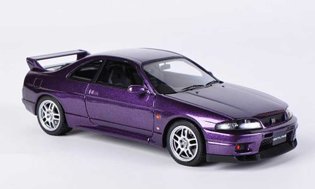 Nissan Skyline R33 1/43 HPI R33 GT-R V-Spec lila RHD modelauto