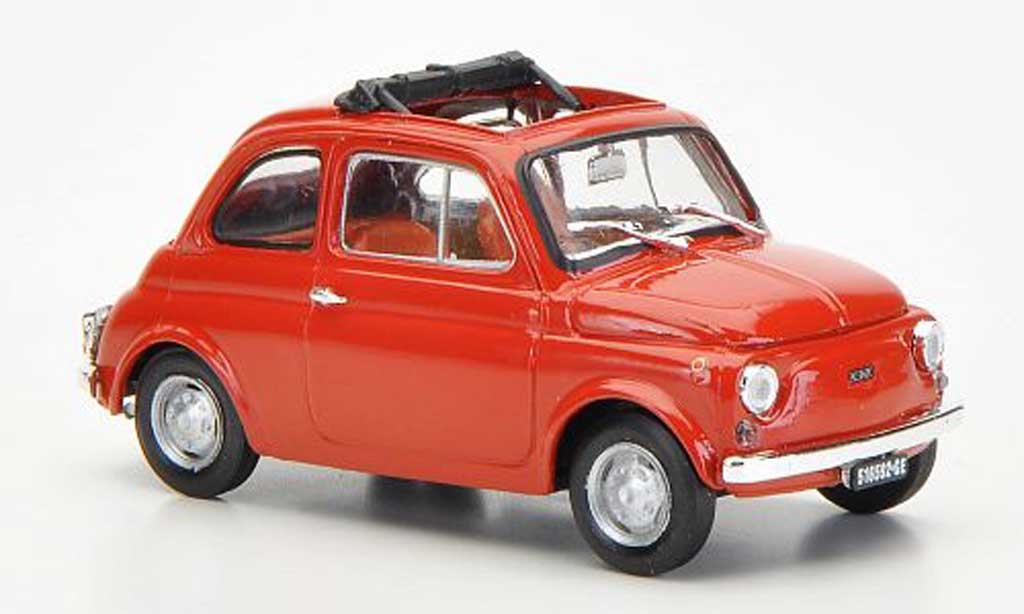 Fiat 500 R 1/43 Brumm R roodbruin ge?ffnetes Faltdach 1972 modelauto