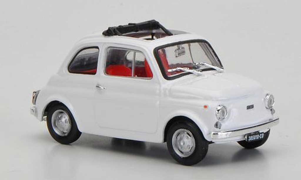 Fiat 500 R 1/43 Brumm R wit ge?ffnetes Faltdach 1972 modelauto