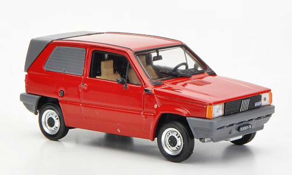 Fiat Panda 1/43 Brumm Van rood Carozzeria Maggiora 1982 modelauto
