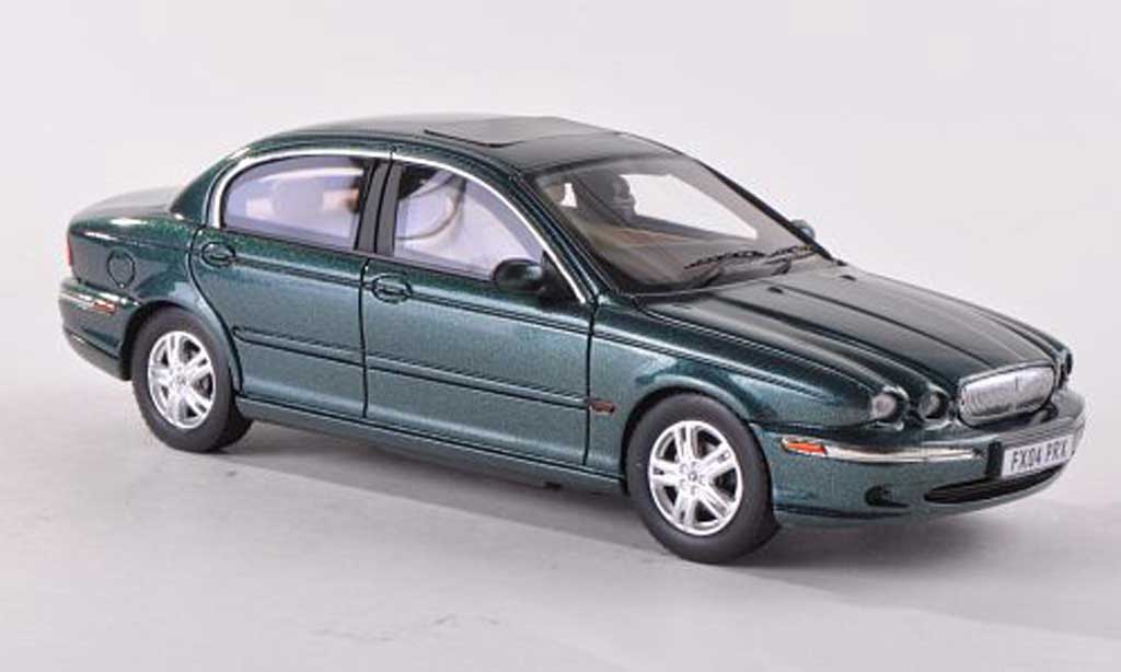 Jaguar X-Type 1/43 Premium X zwart-groen RHD 2004 modelauto