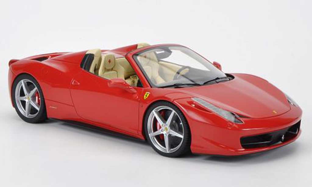Ferrari 458 Italia Spider 1/18 MR Collection Italia Spider rood Interieurfarbe: beige modelauto