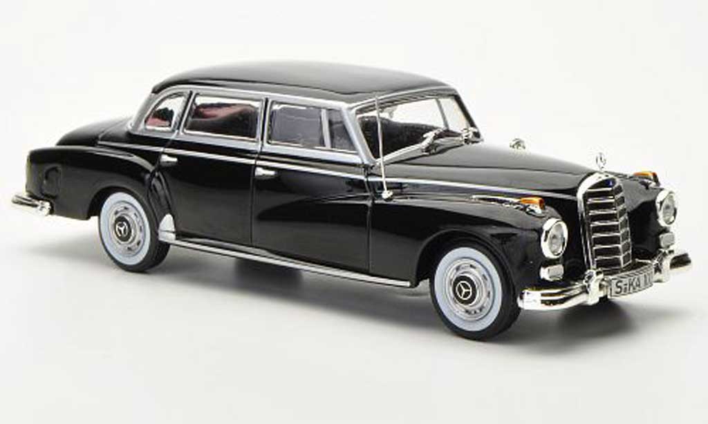 Mercedes 300 D 1/43 WhiteBox D zwart 1957 modelauto