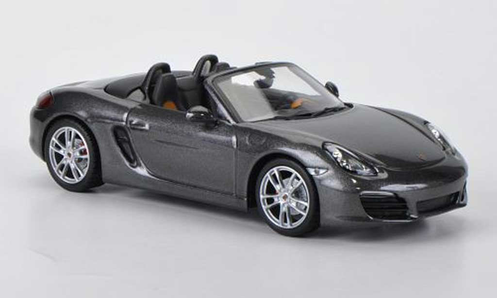 Porsche Boxster 1/43 Minichamps S (987) dkl.grijs 2012 modelauto