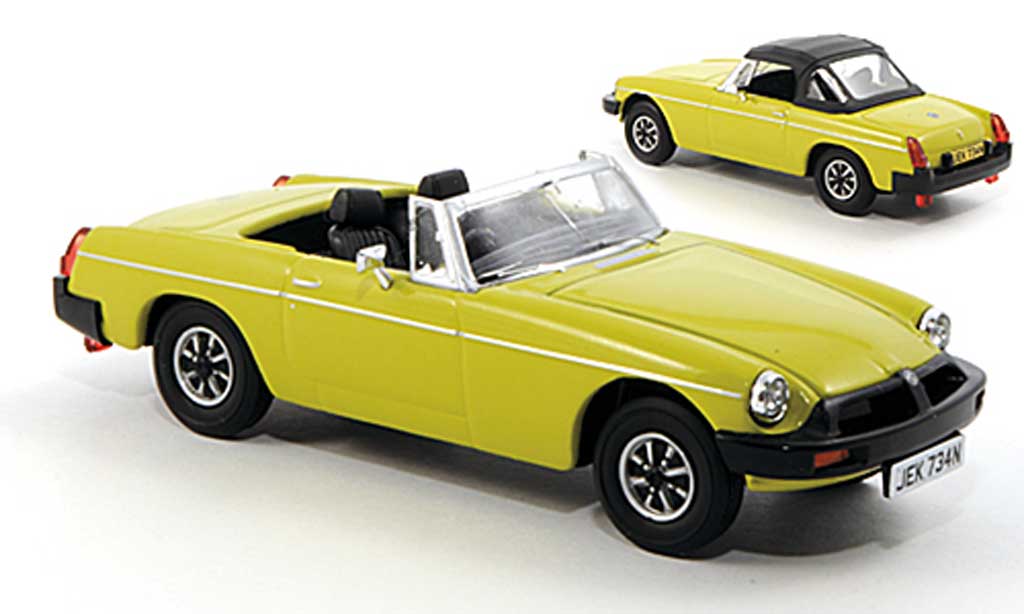 MG B 1/43 Vanguards geel-grun RHD modelauto