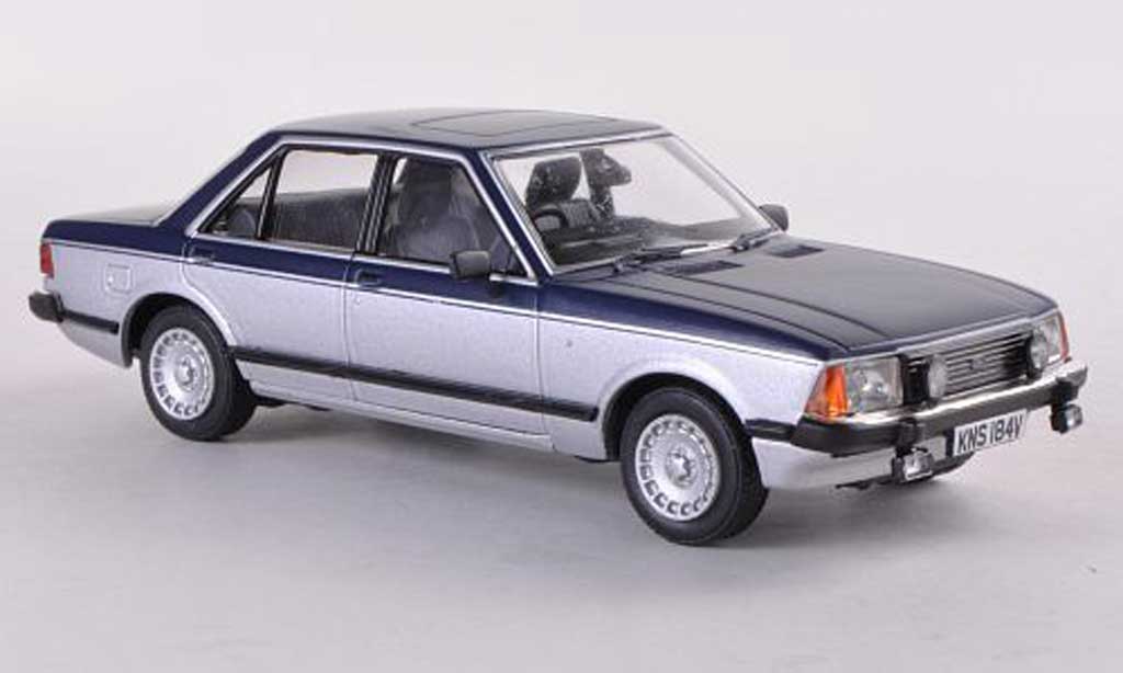 Ford Granada 1/43 Vanguards MkII 2.8 Ghia Sapphire blauw/grijs modelauto