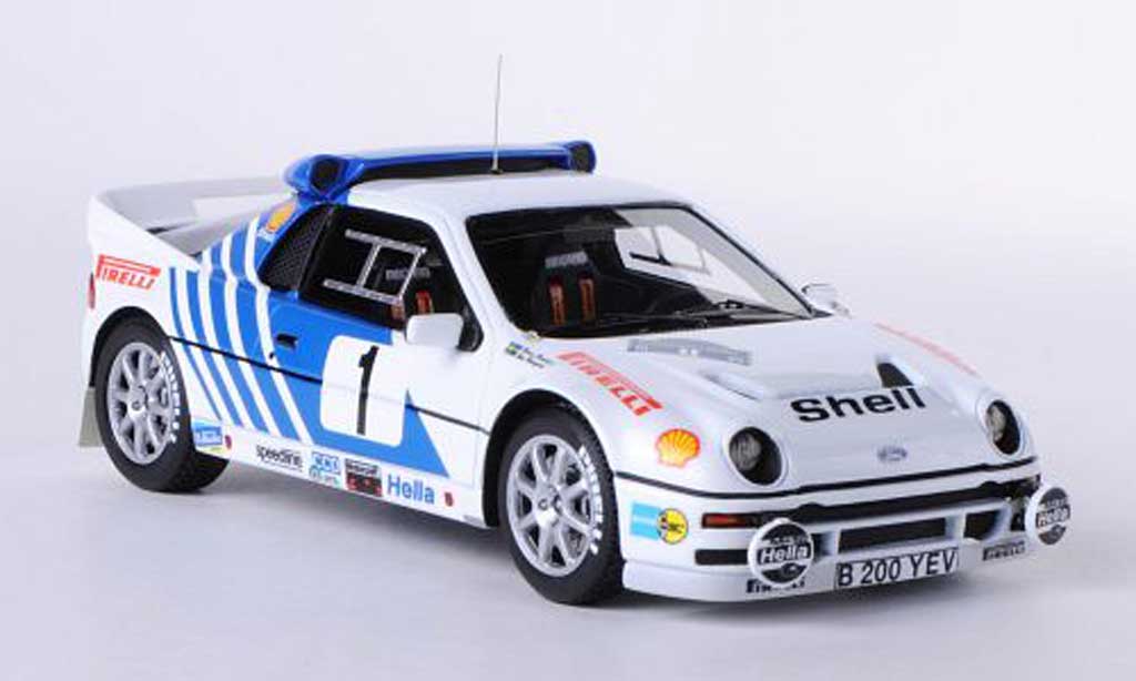 Ford RS 200 1/43 HPI No.1 S.Blomquist / D.Berglund Rally Schweden 1986 modelauto