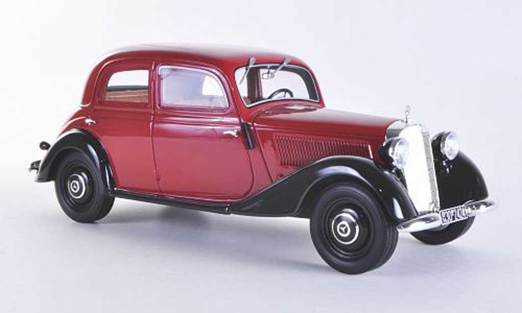 Mercedes 170 1/18 BoS Models V rood/zwart limitierte Auflage 1.000 Stuck 1939 modelauto