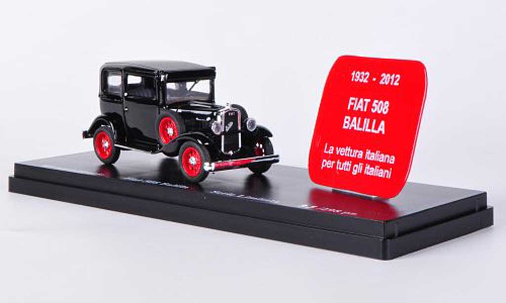 Fiat 508 1/43 Rio Balilla zwart 80. Jahrestag - 1932 / 2012 modelauto