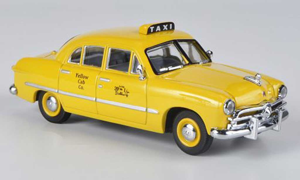 Ford Custom 1949 1/43 American Heritage Models 1949 4-portes Sedan Yellow Cab Co. geel Taxi modelauto