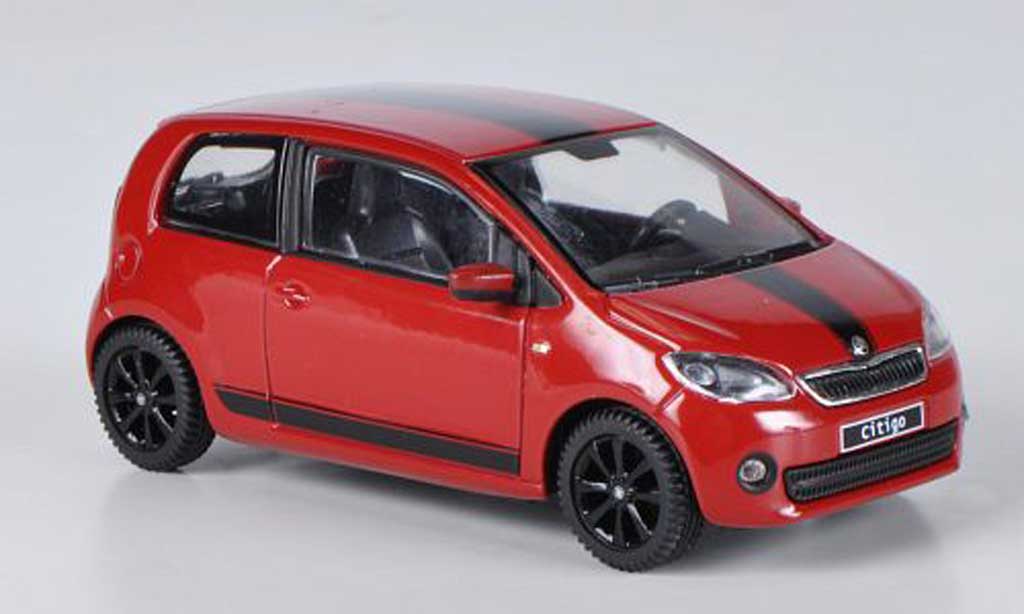 Skoda Citigo 1/43 Abrex rood Sport Design 3-portes 2012 modelauto